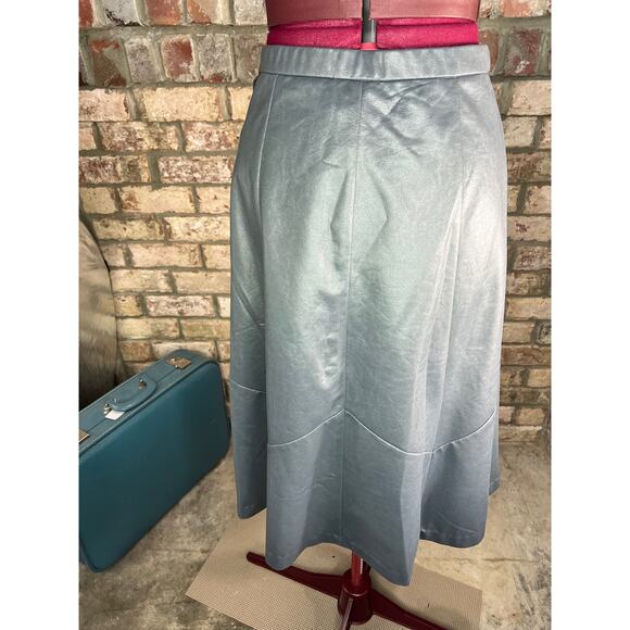 skirt A line leather look gray - Picture 5 of 8
